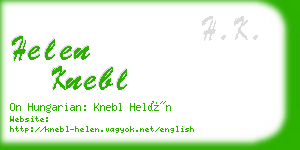 helen knebl business card
